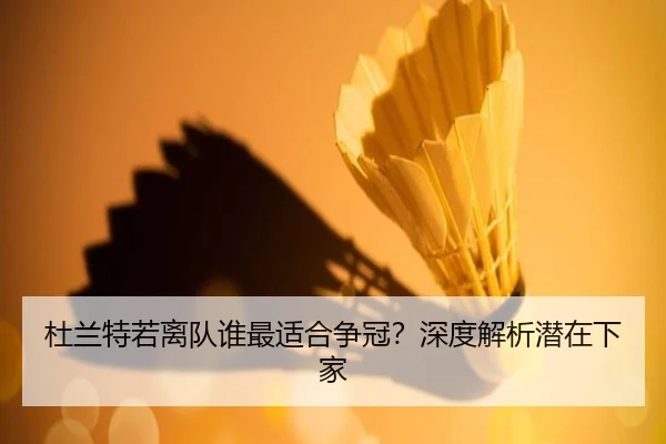 杜兰特若离队谁最适合争冠？深度解析潜在下家